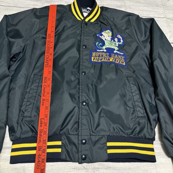 VTG NASCO Notre Dame Fighting Irish Mens Large? Satin Varsity Jacket Please Read - Picture 5 of 11